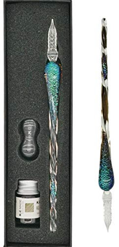 EACHHAHA Glasstifte-Set,Kalligraphie Stift,Glas Dip Pen und Tinte, Glasfeder für Schreiben,Zeichnen,Grußkarten,Unterschriften,Geschenk
