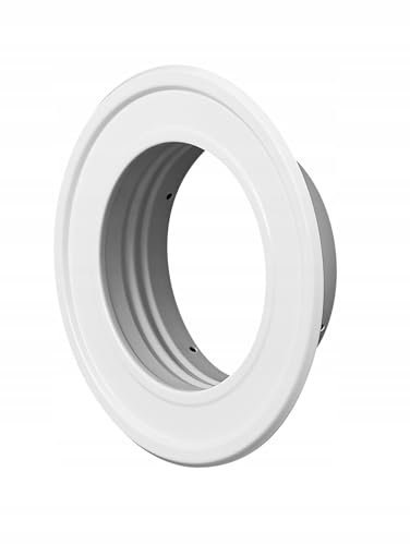Pipe Cover Rosette Plate Hose Metal Flange/Collar Spigot Round Tube Trim. (140mm, White)