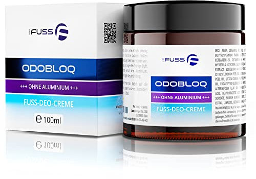 Mr. Fuss ODOBLOQ Geruchsentferner Deo Creme gegen Schweißfüße und starken Fußgeruch - ohne Aluminium - 100 ml - Fußcreme Fußpflege für Damen und Herren
