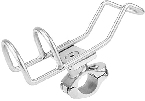 BELLIFFY Supporto Accessori per Pesca in Canna Acciaio da Inossidabile e 2 Argento Pezzi Porta Canne Rotabile 360 Gradi Pratici e Utili