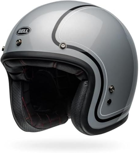 Bell Custom 500 Chief ECE – Motorcycle Helmet ECE 22.06 Certified – Vintage Helmet – Fiberglass Helmet with IONIC+ Padding – Fiberglass Composite Shell – Grey, Size: L