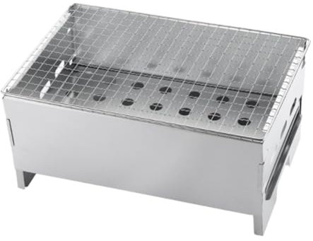 Camping Grill Träkol Bärbar Kolgrill Järn BBQ Bordsgrill För Utomhusvandring Picknick Camping Beach Campinggrill Picknickgrill