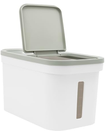 czyuRachel Almacenamiento de comida para perros de 10 kg, recipiente hermético con vaso medidor de arroz, contenedor de comida de material PP, recipiente para arroz, cereales con caja antiinsectos, 22