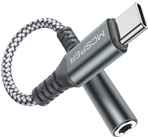 Adapter USB C auf Klinke,USB C Kopfhörer Adapter 3.5 mm Type C auf AUX,kompatibel mit iPhone 15/Samsung Galaxy S24 Huawei P50/Mate Pixel,iPad