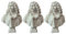 EXCEART Bustes MolièRe en RéSine: 3 Pièces Mini Figurine De Mythologie Grecque, Petite Statue De Grec, Buste De RenomméE Mondiale pour La DéCoration De Votre Maison Ou De Votre Bureau