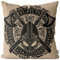 VOID Wikinger Helm Wappen Kissenbezug Kissenhülle Sofakissen Kissen Deko Outdoor-Kissen Dekokissen, Kissen Größe:60 x 60 cm