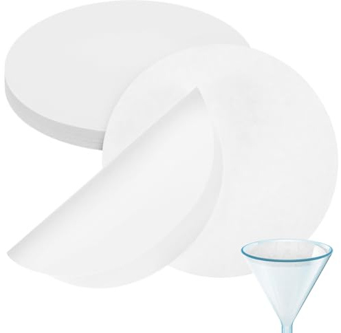 Hemobllo Kvalitativt filterpapper Genomsnittligt flöde 18 Cm Laboratory Papper Rund Kemisk Analys av Trattfilter (100 st)