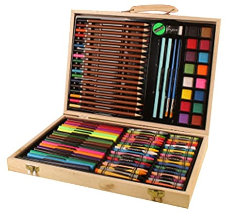 SGeneE Painting Brush Children's Brush Set Wooden Box Kindergarten Painting Tools Gift Art Supplies Art Painting Pen