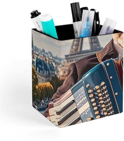RKJVB Stifthalter für Musiker und Instrumente, Stifthalter für den Schreibtisch, quadratisch, für Büro, Schreibtischzubehör, Make-up-Pinselhalter, Stift-Organizer für Zuhause