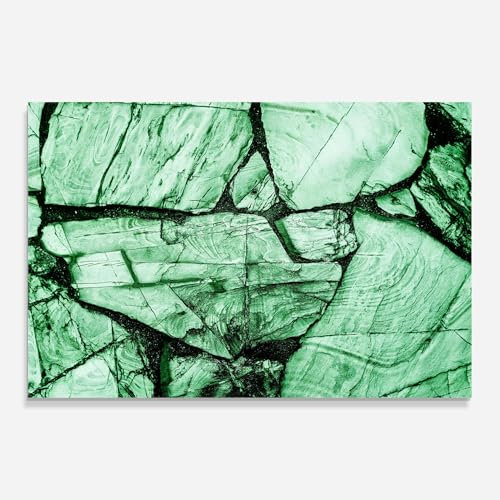ARTHUB Glasbild, Green Wood Contour, 60x80 cm