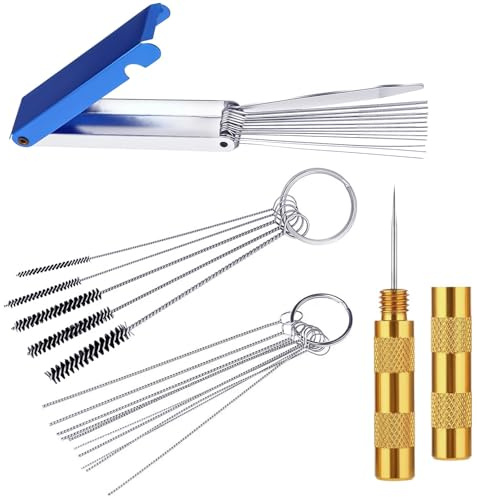 Kit de nettoyage pour carburateur, nettoyant pour carburateur en carbone | 29 Pièces kit de nettoyage pour carburateur de moto, 13 kits de nettoyage + 10 aiguilles de nettoyage