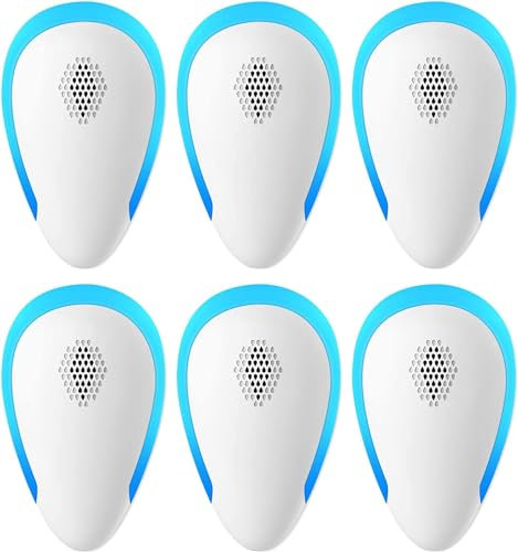 Ultrasonic Pest Repeller(6 Packs), Electronic Mouse Repeller Plug in Bug Repellent for Indoor Pest Control for Mice, Mosquitoes, Spiders, Cockroaches, Ants, Flea, Vermin Harmless to Pets and Human