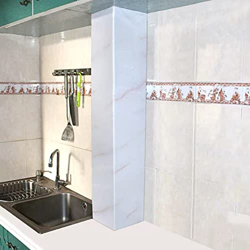 Copertura per tubi in PVC, a forma di U, protezione per impianti idraulici per cucina e riscaldamento centralizzato, nasconde e protegge tubazioni, soluzione per boxe