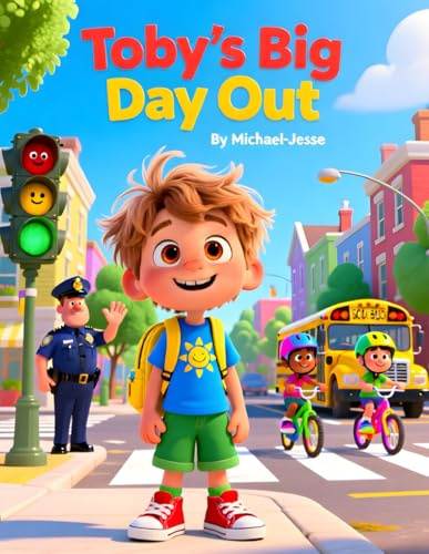 Toby's Big Day Out: road safety book for kids, traffic rules for children, community helpers and safety, pedestrian safety for preschoolers, learning ... book, kids transportation and traffic story