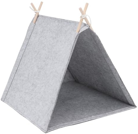 Qcwwy Cama para Tienda de Campaña para Mascotas, Lugar Cómodo y Transpirable, Tipi, Casa para Perros y Gatos, Casa Plegable y Portátil para Tiendas de Campaña para Mascotas, Fácil