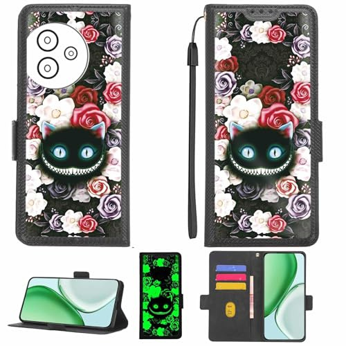 Aroepurt fodral kompatibelt med Cricket Sn333C telefonfodral flipskydd [med härdat glas skärmskydd] [RFID-blockering] [ljuseffekt] LPT-LZM