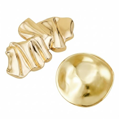 Broche Dorée Femme Lot 2 Forme Irrégulière Broches et Pins | Bijoux Métal Doré pour Robe Manteau Pull Écharpe, Accessoire de Mode Élégant Cadeau Femme