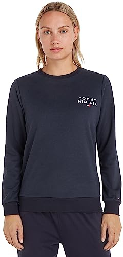Tommy Hilfiger Sudadera Mujer Track Top con Cuello Vuelto, Azul (Desert Sky), S