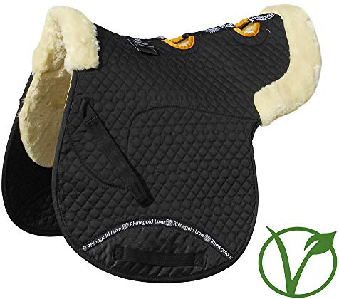 Rhinegold Tapis de Selle aéré Unisexe 453-C-BK/NAT en Fourrure, Noir/Naturel, COB