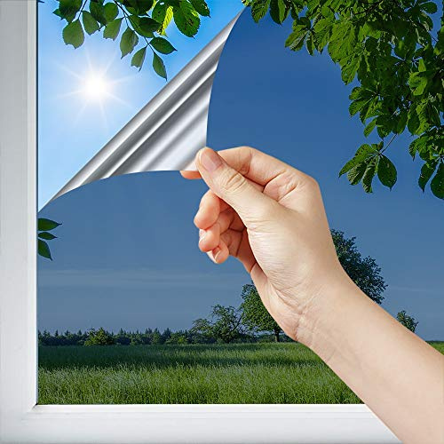 DIMEXACT - Film Solaire Anti Chaleur pour Double vitrage Meilleure Performance - alu foncé et Noir foncé - 152 cm x 2 m - en Rouleau