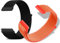 RoYiio 2 Stücke Nylon Armband 22mm, Bequem und Atmungsaktiv, mit Schnellverschluss, Ersatzarmbänder Uhrenarmbänder für Smartwatches und Armbanduhren - Schwarz & Orangen