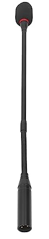 Microphone col de cygne de bureau à col de cygne à brancher - Col de cygne - 45 cm - Flexible - Réduction du bruit - Col de cygne