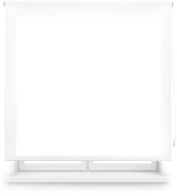 Blindecor Estor Translúcido a Medida | Estor Enrollable a Medida | Color Blanco | 110 x 250 cm (Ancho por Alto) Tamaño de la Tela 107 x 245 cm | Estores Enrollables Translúcidos para Ventanas