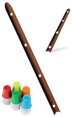 Extguds 5 FT Shot Board,with 50 Cute Shot Glasses,4 Person Drinking, Sets:1 Drinking Board + 50 Cute Glasses, Perfect for Vacations,Weddings,Bar，Family Gathering,Celebrations, Party,Vintage and Noble