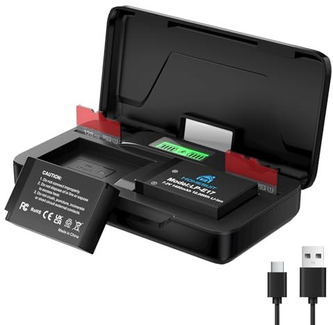 Homesuit LP-E17 Akku 1400mAh & 20W Dual LCD Schnellladegerät Kit für Canon EOS R100 R10 R50 RP R8 Rebel SL3 SL2 T8i T7i T6i T6s EOS M3 M5 M6 M6 Mark II 200D 250D 77D 750D 760D 800D 8000D (2er-Pack)