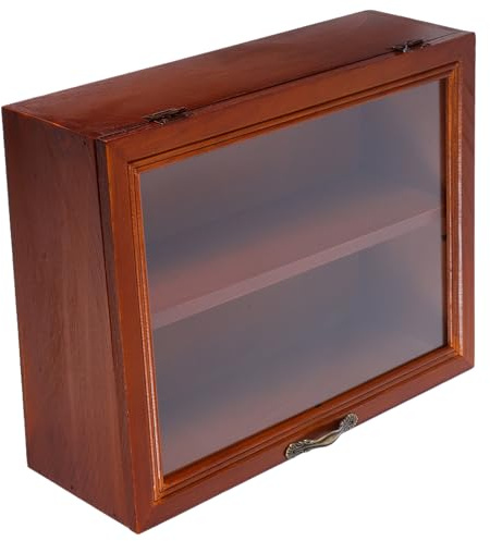 PRETYZOOM Vitrinas Adecuado para Exhibir y Almacenar para Colecciones de Madera Vintage Organizador Fuerte y Resistente Puerta Acrílica para Figuras en Casa