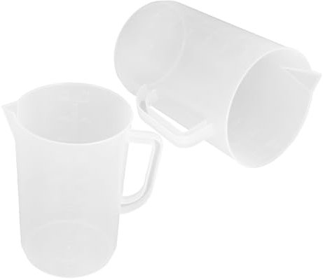 CVUTOVO 2pcs Accurate Oil Measurement Plastic Measuring Pitcher Motor Oil Measuring Cup for Automotive Repair Maintenance