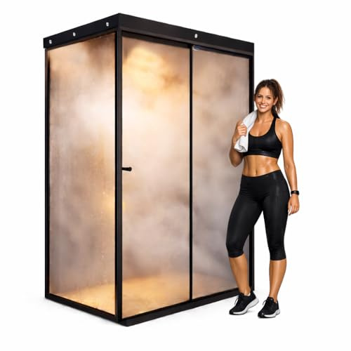 Calma Ritual – Sauna portatil. Transforma tu ducha en una sauna de vapor. Spa en casa sin necesidad de electricidad ni cabinas voluminosas. Incluye manopla exfoliante corporal y modo hidromasaje