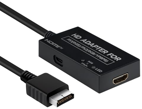 Mcbazel HDMI-adapter för PS1/PS2, HDMI-omvandlare från RGB/YPbPr