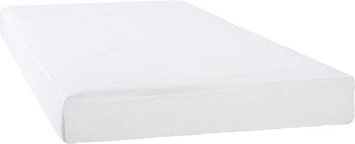 Erwin Müller Spannbettlaken, Betttuch Halbleine Uni Deggendorf - für kühle Tage, feuchtigkeitsregulierend, Rundumgummizug - weiß Größe 100x200 cm