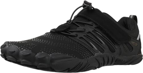 WHITIN Men's Trail Running Shoes Minimalist Barefoot Wide Width Toe Box Gym Workout Fitness Low Zero Drop Parkour Road Breathable Beach Black Size 12