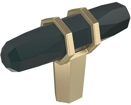 Amerock | Cabinet Knob | Black Bronze/Golden Champagne | 2-1/2 inch (64 mm) Length | London | 1 Pack | Drawer Knob | Cabinet Hardware