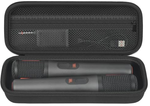 Custodia rigida per JBL Wireless Two Microfono System per JBL PartyBox 2 X Microfono Digitale Portatile Dual Mic Borsa da Viaggio con Caso di spugna fai da te
