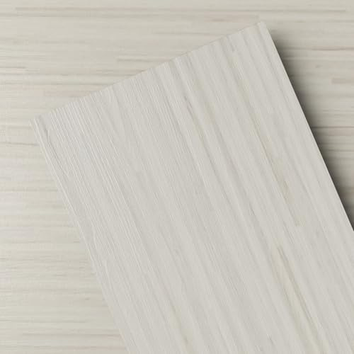 GreenFullHouse Planche de sol auto-adhésive Vinyle Carrelage Décoller et coller Carreau Anti-rayures pour cuisine Couloirs Planche de sol 2.0mm 36 planches (5.02m²,Bambou blanc lavé)