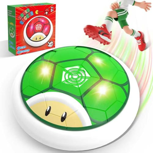 POPERFUN Balon Futbol Flotante con Luces LED Brillantes, Juegos Balón de Fútbol Levitante Interior Exterior, Juguetes de Fútbol para Niños y Niñas 3-12,Hover Soccer Ball Regalo Cumpleaños Navidad