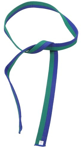 Ciieeo Taekwondo Belt Green and Blue 2.4m Martial Arts Waist Training Belt for Men and Women Uniform Karate Gifts for Boys and