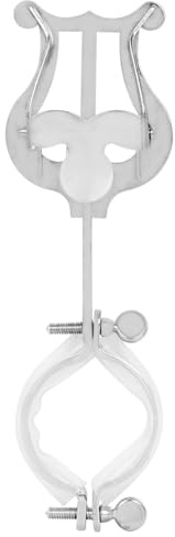 Supporto per clarinetto con supporto per spartiti musicali, struttura in acciaio inox, perfetto per una facile gestione degli spartiti