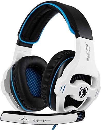 HOUSAI Xbox Gaming Headset for Xbox Series X, Xbox Series S, Xbox One,PS4, PlayStation, PS5 Over Ear Headphone with Mic Noise Cancelling for Xbox 1 PS4,PS5(White)