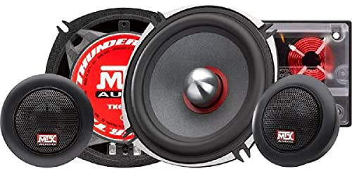 MTX TX650S Kit d'enceintes 13 cm 2 Voies 80 W RMS 4O châssis en Aluminium Tweeter en néodyme Bobine de dôme en Soie TSV Til