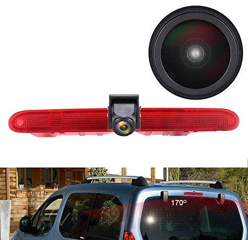 1280 x 720 pixlar 1 000 TV-linjer bil tredje takfäste bromsljus backup 18 mm kameraresersättning för Peugeot Partner 2 II Tepee Rifter 2008-2016/Berlingo 3 III 4 IV B9 Kasten ab Bj 2008-2020