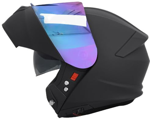 Zorax ZOR-838 Matt Black M (57-58cm) Motorbike Helmet + Extra Iridium Visor - Modular Flip up Front Motorcycle Helmet