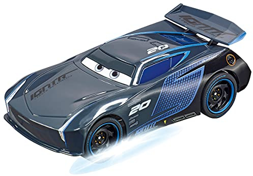Carrera GO!!! 20064151 Disney·Pixar Cars Jackson Storm Slotbil, racerbanor och licensierade slotbilar, upp till 2 spelare, för pojkar och flickor från 6 år och vuxna