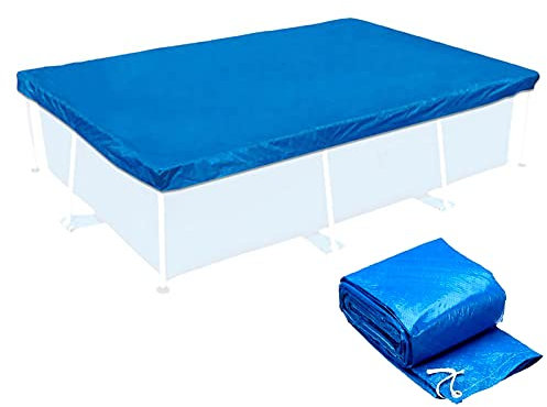 APJJ Bache Piscine 4x2.11m, Bache a Bulle Piscine Rectangulaire, Couverture De Piscine Rectangulaire, Bâche À Bulles Piscines Tubulaires, Housse Anti-Pluie - Bleu