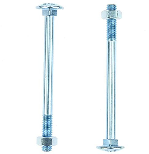 50 x Dresselhaus M8 x 100 Flachrundschrauben mit Vierkantansatz & Mutter Mu, galv. verzinkt DIN 603 M 8 Schlossschrauben ISO 8677 (50, M8 x 100)