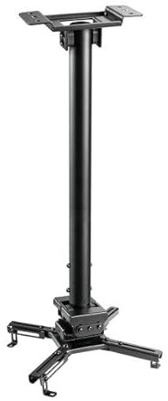 KIMEX - Support vidéoprojecteur - Fixation au Plafond - Hauteur Ajustable 60-90cm - Coloris Noir - 052-3011