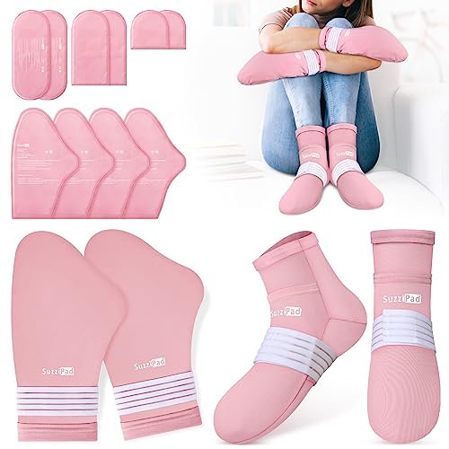SuzziPad Kältetherapie-Socken und Handschuhe für Chemotherapie, Chemo-Must-Haves für Frauen und Männer, ideal zur Beruhigung von Hand- und Fußbeschwerden, S/M